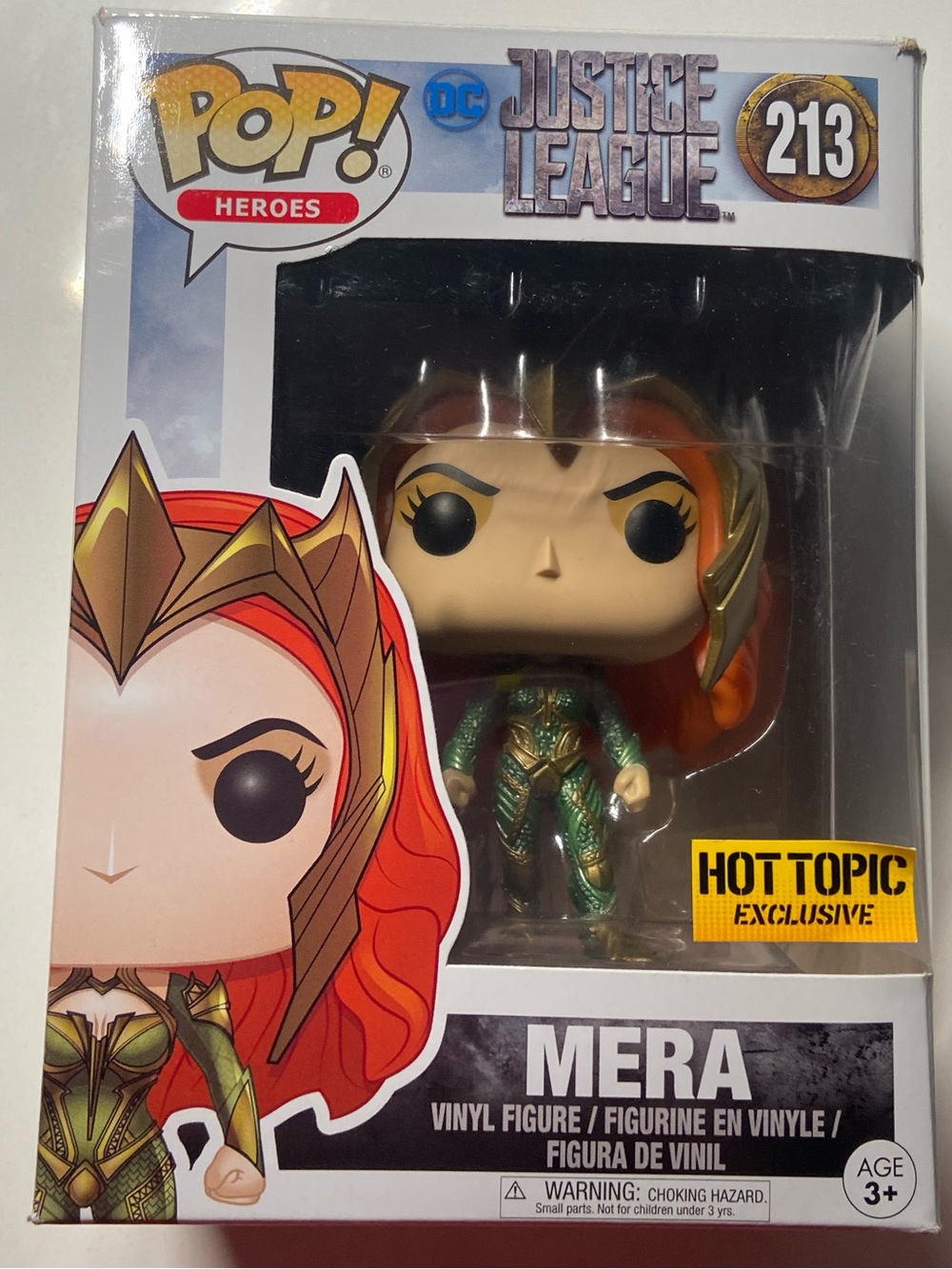 Hot Topic Exclusive Justice League Mera Funko Pop #213 Marvel DC comics Toy Fun